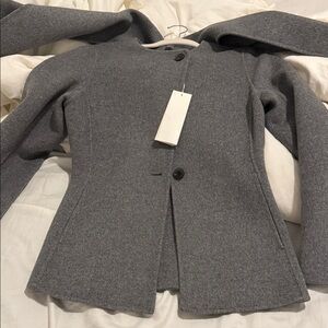 NWT Arket Gray Women's DOUBLÉ WOOL-BLEND BLAZER